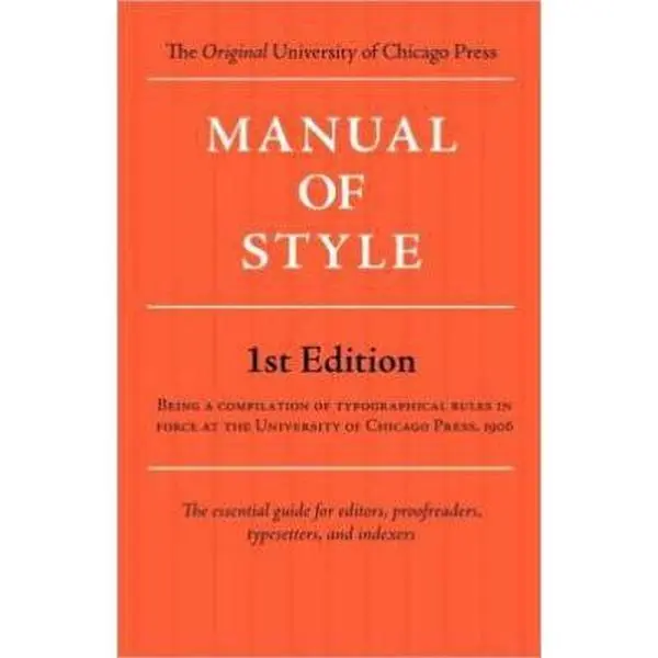 USED-Manual of Style (Chicago 1st Edition) (Paperback)