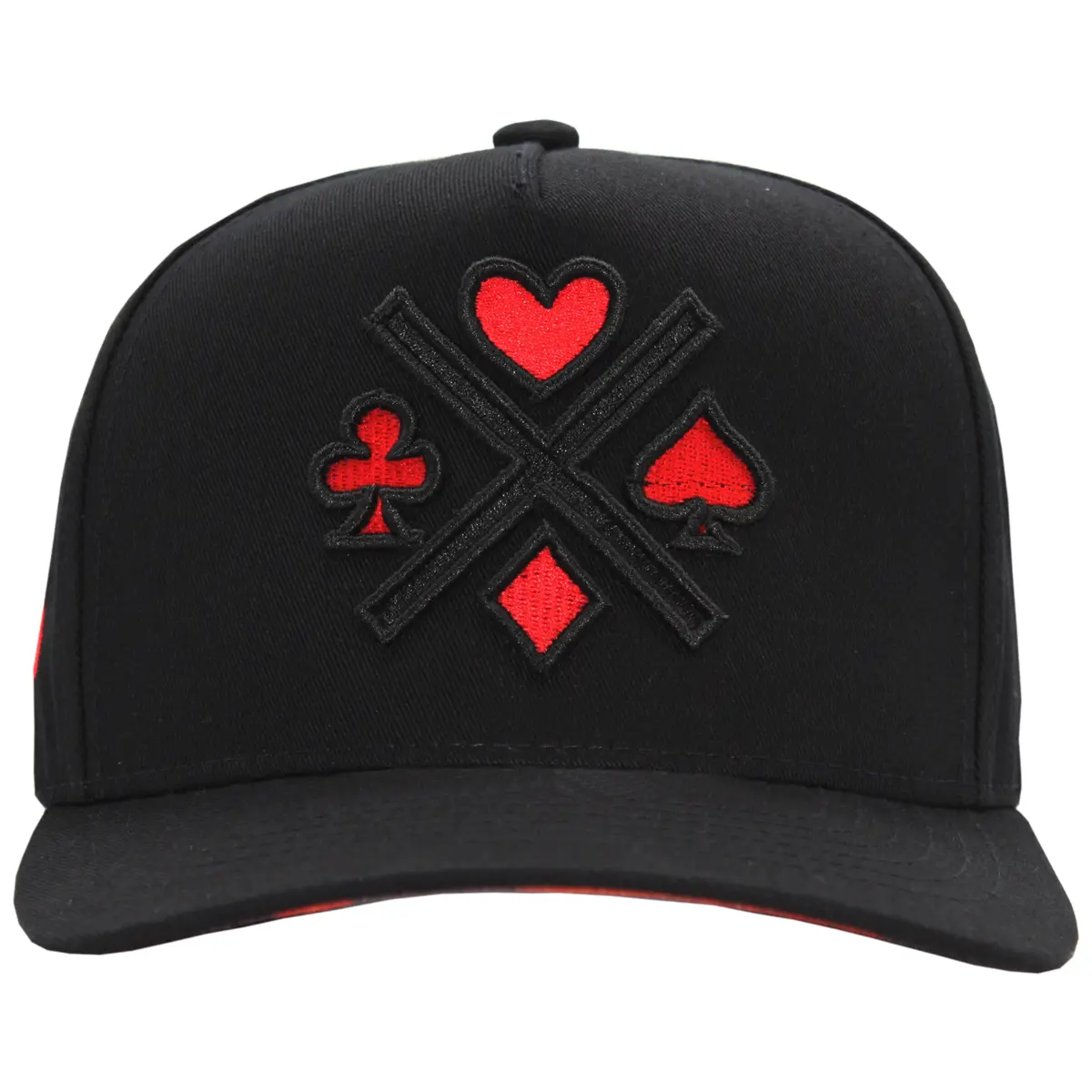 FERRETI HATS FT31 4 Naipes Embroidered Baseball Cap