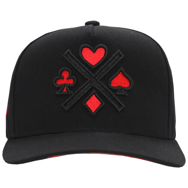 FERRETI HATS FT31 4 Naipes Embroidered Baseball Cap