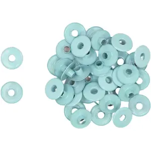 - Pack of 40 Wide Eyelets Ideal for Card Making, Scrapbooking and Crafting | Suitable for Various Materials | Size Approx. Inside Diameter 0.19" and Outside Diameter 0.51"- Turquoise Colour