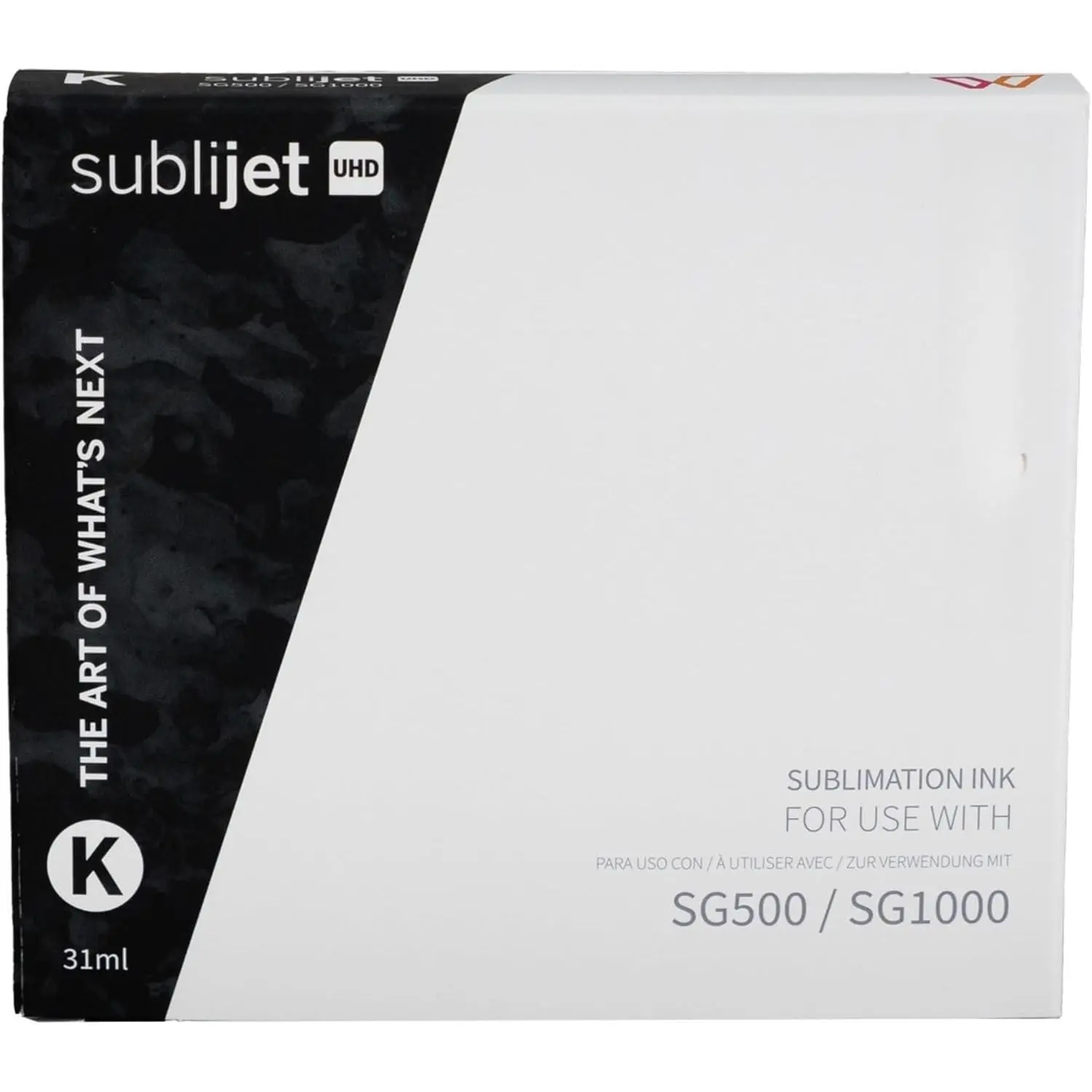 SubliJet UHD Sublimation Ink  - Black - High-Performance Ink SG500 SG1000 Sublimation Printers - Long-Lasting, High-Viscosity Gel Ink for Vibrant, Crisp Prints