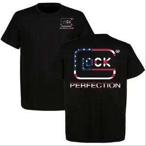 Glock Perfection Shirt, American Flag Glock Logo Tee, 2A Gun Enthusiast T-Shirt, Tactical Streetwear Gift for Men Graphic Tee
