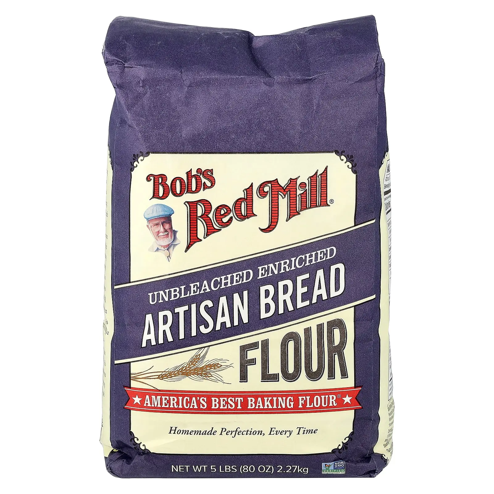 Bob's Red Mill Unbleached Enriched Artisan Bread Flour, 80 oz (2.27 kg)