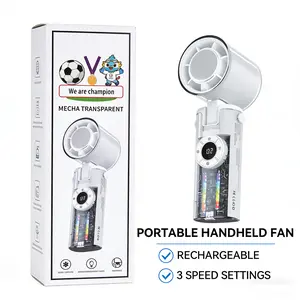 Teacher's Day Gift 2026 Turbo Cooling Fan, 4000mAh, 199 Speeds Stepless, 120° Foldable, 5-in-1 Handheld/Neck/Desk, Quiet Usb Rechargeable Fan