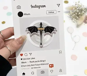 Tairn And Andarna Flying Fourth Wing Dragons Fantasy Romance Dragon Magnetic Kindle Grip Book Lover Cute Bookish Kindle Accessories Phone Holder PopSocket Phone Grip Magnetic Pop Socket Phone Grip