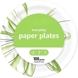 Everyday Paper Plates, 8.62 Inch, Disposable, 100 Count