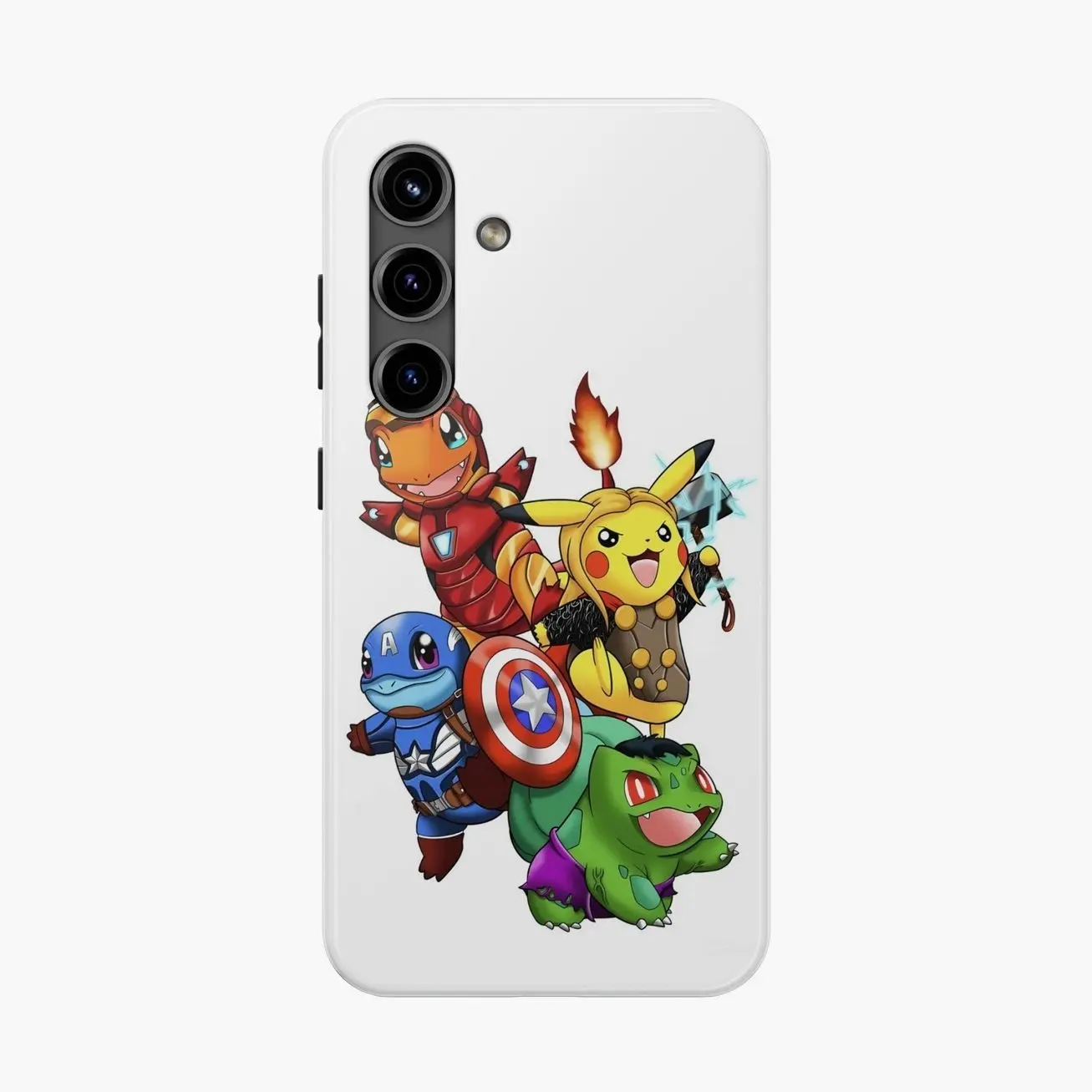 Vintage Poke'Avengers, Pokemon Avengers Case, iPhone 17 16 15 14 13 12 11 X 8 7 Pro Max/Pro/Mini, SAMSUNG GALAXY 21 S22 S23 S24 25 ULTRA PLUS Shockproof Anti-Drop Protective Cases P