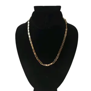 #3. 18K Gold Plated 18" Razor Design Necklace