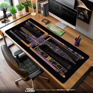 Star Trek Saturn Mouse Pad, Galaxy Class LCARS Gaming Desk Mat, Desk Mat, PC Accessories
