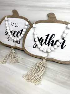 Wood Hanging Pumpkin Signs Assorted Styles