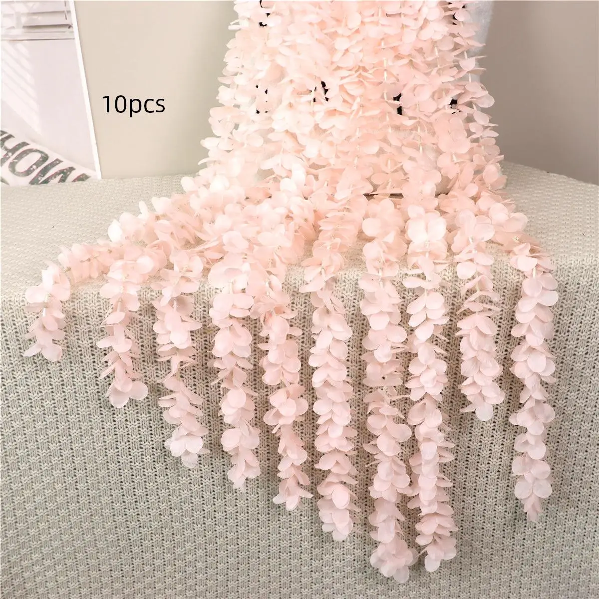Home Decoration Artificial Flower String (10pcs), Simulated Floral Decoration, DIY Decoration Supplies For Home Party Wedding Festival, Room Decor, Ho