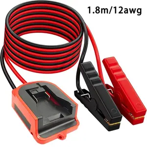 6FT 12AWG Jumper Starter Cable, Compatible with MIL 18V Lithium Batteries, Heavy-Duty Clamps for Car, Motorcycle and Small Engine Boost