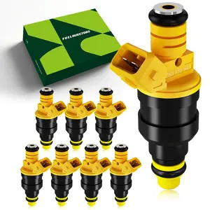 (8pcs) Ford F150 V8 Fuel Injectors Compatible with Ford F150 [4.6L 1997-2003][5.0L 1990-1996][5.4L 1997-2002][5.8L 1989-1996]/ Mustang/Lincoln Navigator/Mercury 4 Holes Replace# 0280150943 FJ713