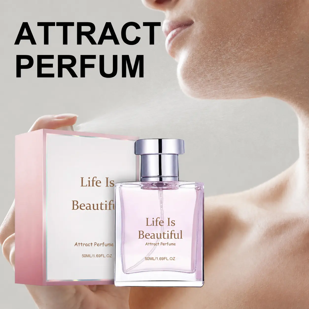 Romantic Floral Perfume for Women Long Lasting Vanilla Orchid Fragrance Soft Scent Eau De Parfum Fine Mist Spray Date Night 50ml Gift Ready Box Elegant Design Refined Daily Wear Signature Scent Perfect Gift for Her Wife Girlfriend Mom Holiday pink chiffon