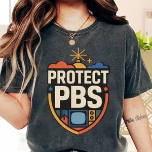 Comfort Colors Protect PBS Shirt, PBS Unisex Tshirt, Political Protest Tee, Save Public Broadcasting, Anti Trump Shirt, Gift For Him