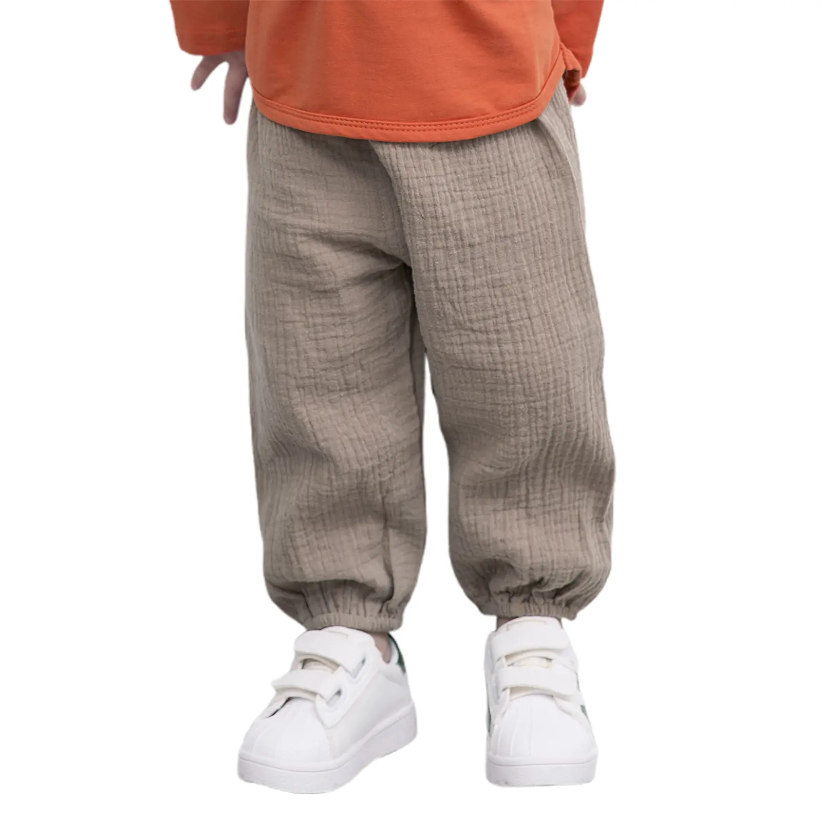 Unisex Toddler Cotton-Linen Bloomers, Casual Loose-Fit Pants with Elastic Band, Lightweight Breathable for Summer (1-2 Years, 3-4 Years)