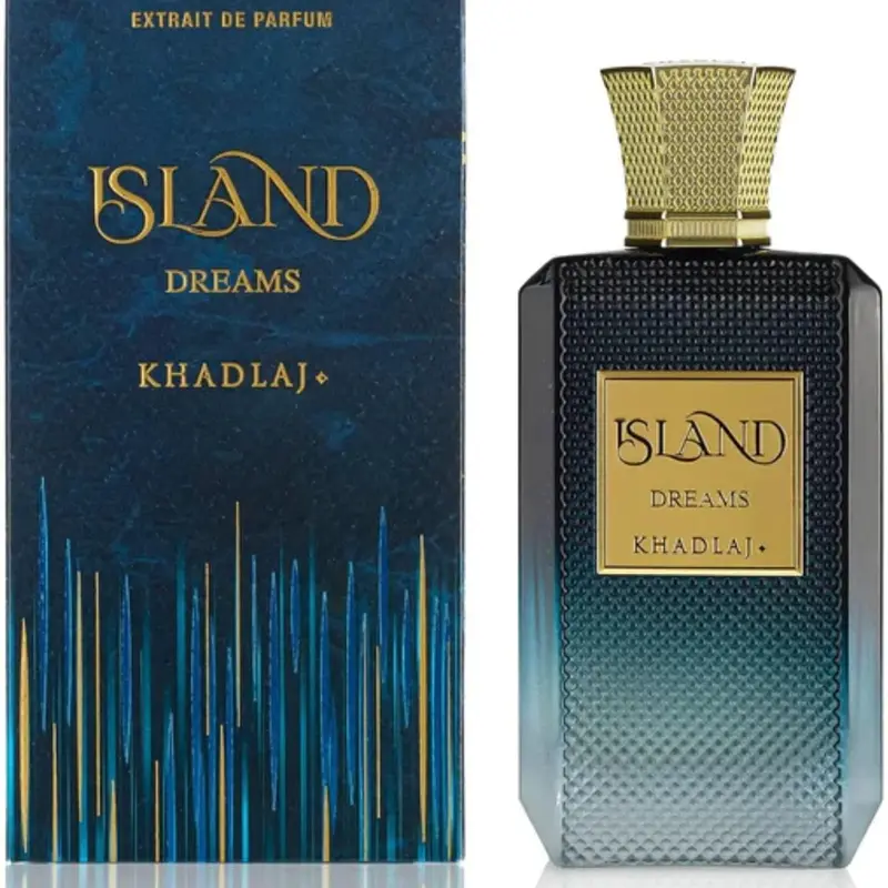 KHADLAJ Island Dreams Unisex Extrait de Parfum (EDP) - 3.4fl.oz/100ml Boxed Full Sized Unisex Fragrance, Citrus Orange Bergamot Ginger Sparkle Scent, Aromatic Scent for Youth & Everyday Elegance, Clean Girl Fragrance, 3 to 3.9 fl oz Single Item