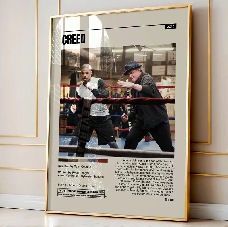 Creed Movie Poster, Michael B  Boxing Film Print, Room Decoration, Art Poster For Gift