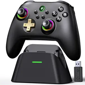 PC300  Pro Controller for Windows PC - Hall Effect No-Drift Joysticks, 1000Hz, Includes  Dock | Compatible with  1/2, Android, iOS | , Programmable,RGB Lighting