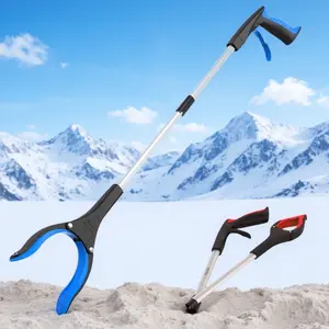 Collapsible 32in Heavy-Duty Grabber, Non-Slip Durable Aluminum Reach Tool with Adjustable Grip, Elderly Aid, Home/Kitchen/Bathroom Use, Rust-Resistant, Multi-Purpose Durable Gardening Tools
