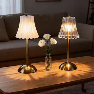 Cordless Table Lamps for Home,Table,Dining Room, Gold Rechargeable Lamps, Portable Outdoor Indoor Table Lamp with Built-in Dimmer