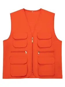 Spring Summer New Single Layer Multi-Functional Pocket Vest for Men, Outdoor Sports Daily Commute, Versatile Casual Wear