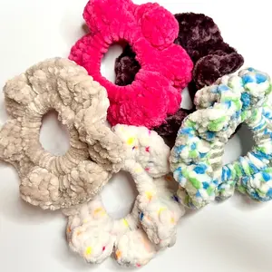 Crocheted hair scrunchies