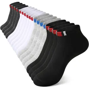 18 Pairs Ankle Socks for Men Running Athletic Low Cut Breathable Sports Thin Socks for Casual Size 10-13