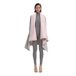 Glen Plaid Reversible Twist Vest Pink