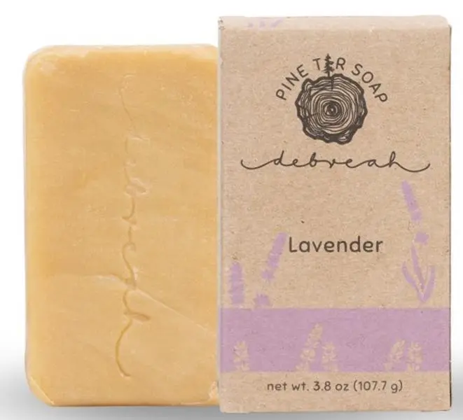 Debreah Lavender Pine Tar Bar Soap for Men and Women, Handmade, Vegan, Hot Process, Face And Body Soap, Lavender smell… Body Care Body Wash Sensitive Daily Gift Moisturize Coconut Fragrance