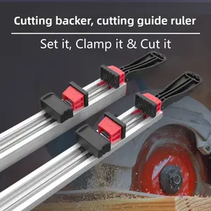 Woodworking Table  Fence Clamp Circular  Guide Fixture Fast Cutting Board Positioning Tool for Precise Cutting Straight Edge Precision Wood Calipers Laser Engraved Aluminum Miter Saw Protractor