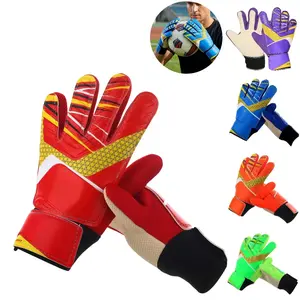 Harkapy Adult Soccer Goalie Gloves With Strong Grip Honeycomb Backhand Protection Double-Layer Wrist Support Football Goalkeeper Gloves For Training & Match