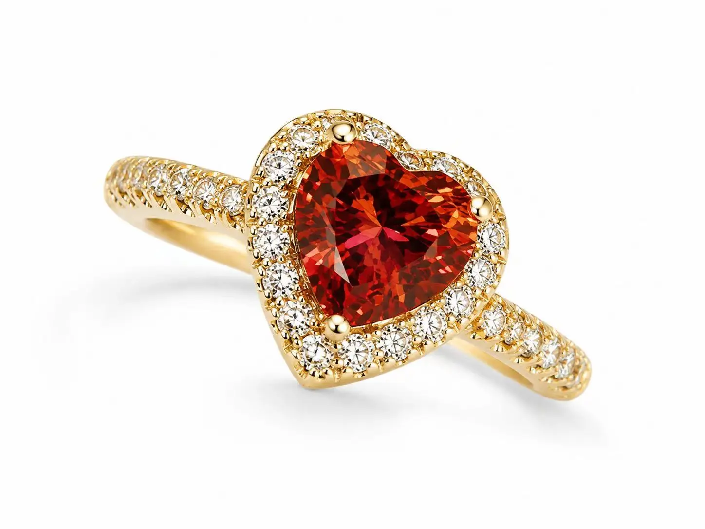 Heart Shape Moissanite Ring - GRA Certified Genuine Gem, Romantic Look Anniversary Gift, Sizes 6-8