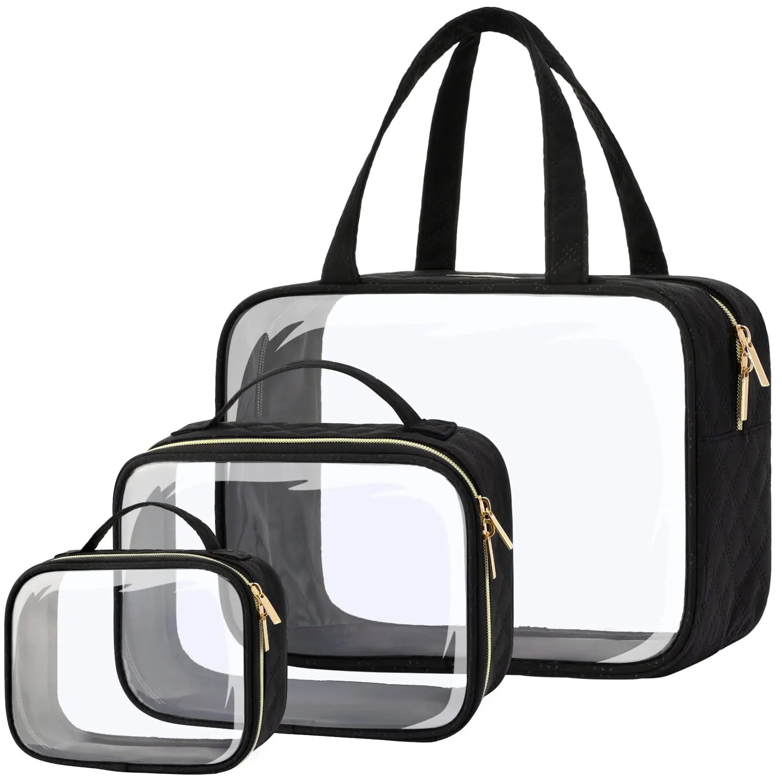 Clear Toiletry Bags, Clear Makeup Bags, Waterproof Clear Travel Bags Fit Carry-on Travel Essentials