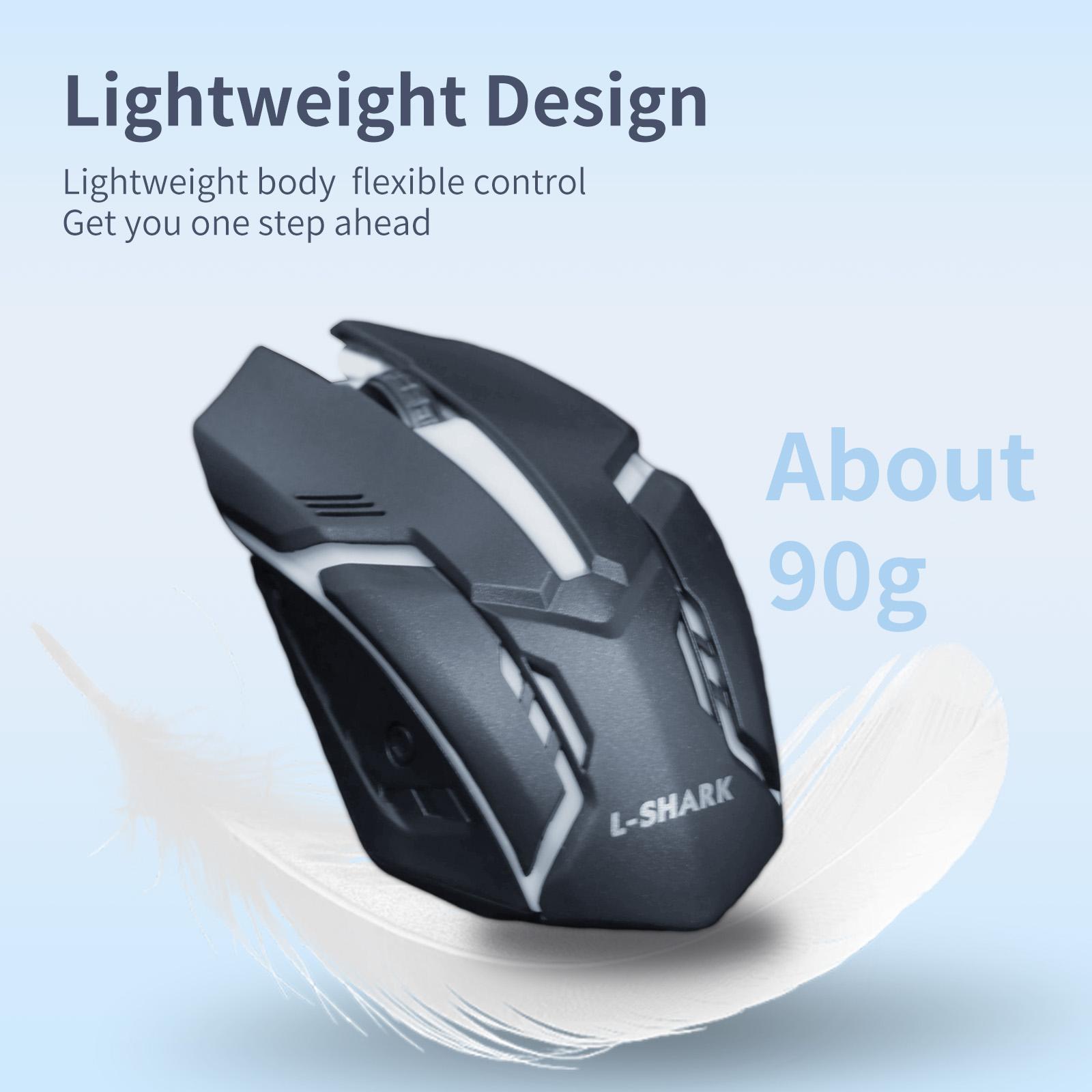 Ergonomic Wired USB Gaming Mouse - PC Accessories Gaming, Computer Game Hardware, Ultra-Thin Finger-Friendly Design, RGB Lighting, Low Latency, Plug-and-Play, Desktop Mouse, Compatible with Windows/Mac PCs