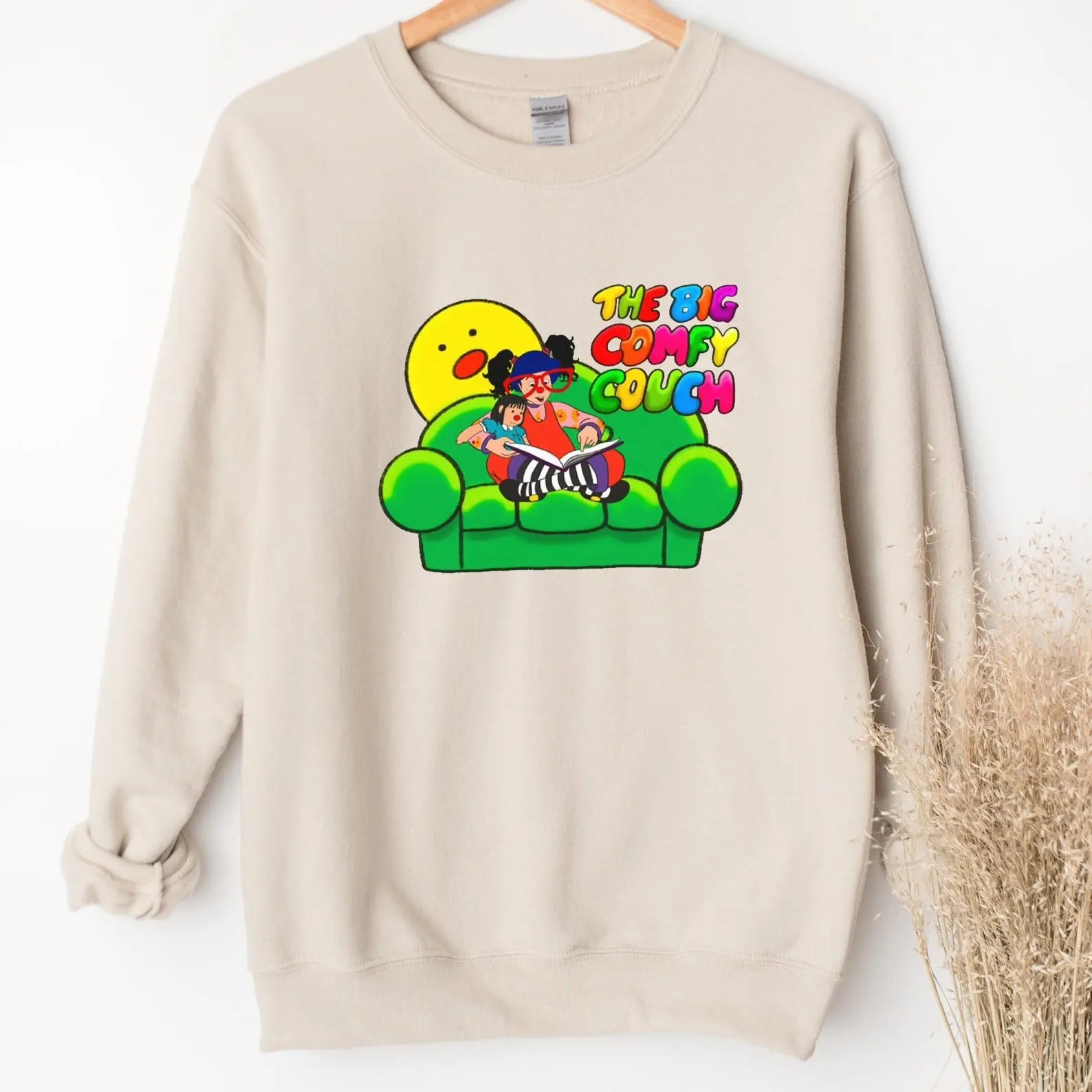 The Big Comfy Couch Adult Sweatshirt, TV Show Shirt, Television Series, Loonette, Molly, Clown, Doll, Comedy, Unisex Apparel