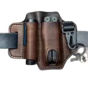 PU Pure Color Durable Waist Bag, Waist Packs, Edc Tool Pouch, Multi-Functional Storage Bag for Pens, Keychains, Flashlights, Tactical Backpack Gift