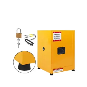 Garvee Flammable Liquid Storage Cabinet, Heavy-Duty Adjustable Shelf Safety Cabinet, 17" D X 17" W X 22" H Multi-Purpose Hazardous Material Cabinet For Industrial, Commercial And Home Garage