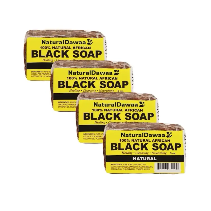 5oz African Black Soap 4 Pack