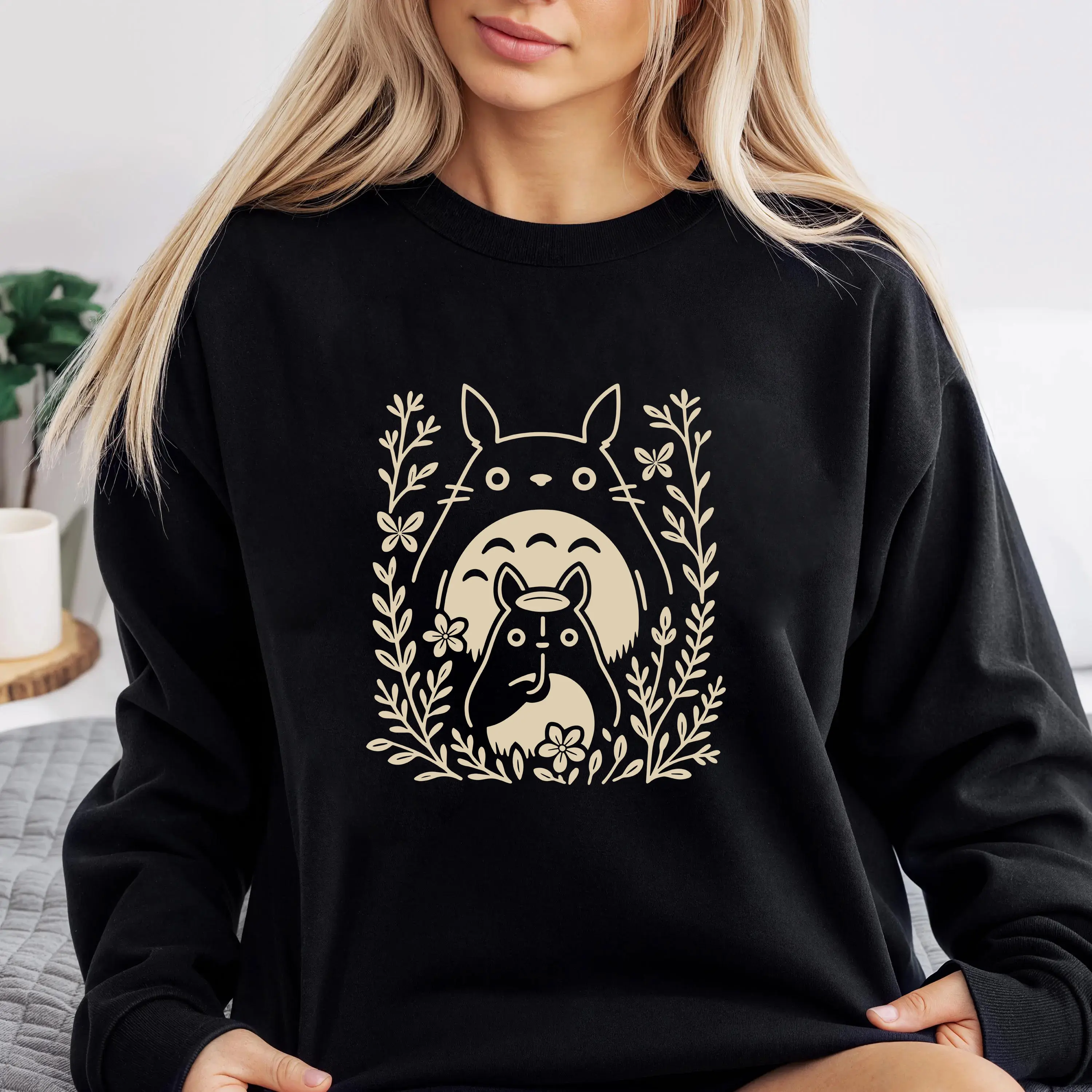 My Neighbor Totoro Sweatshirt, Totoro Shirt, Catbus Shirt, Howls Moving Castle Sweater, Studio Ghibli Gift Shirt, Y2K Shirt
