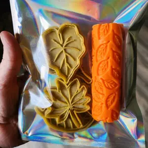 Lear 3D Printed Stamps - Leaf Designs in Holographic Packaging