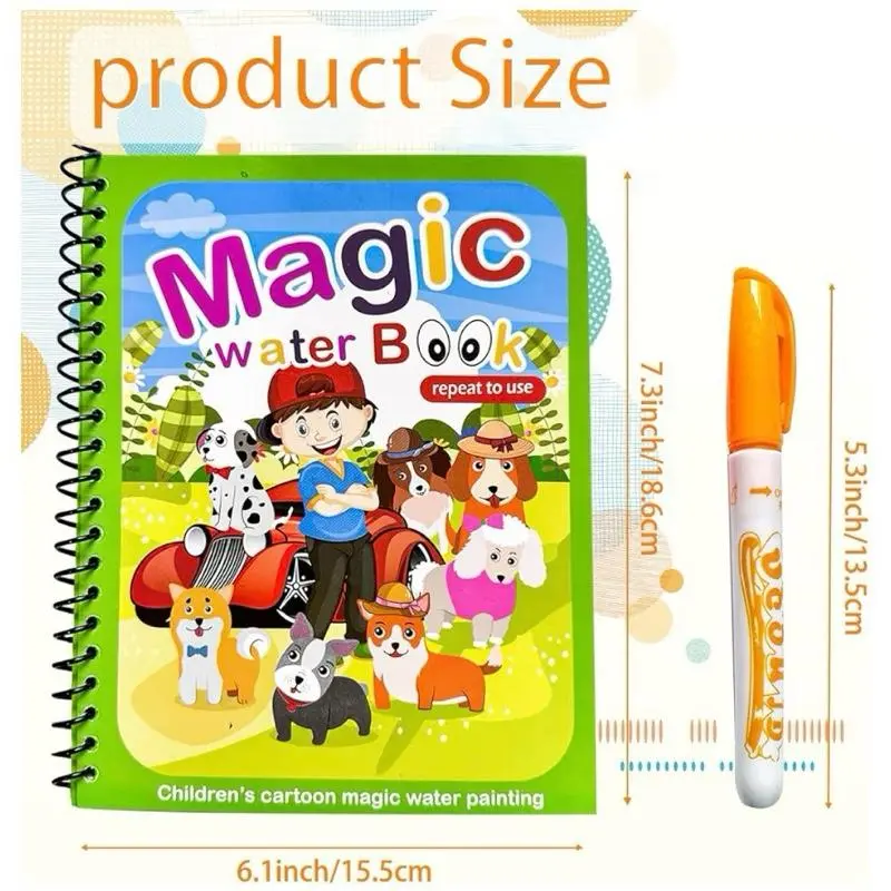Water Play Books for Toddlers, Non-Toxic, Durable Bath Time Activity Books for Early Learning & Sensory Play