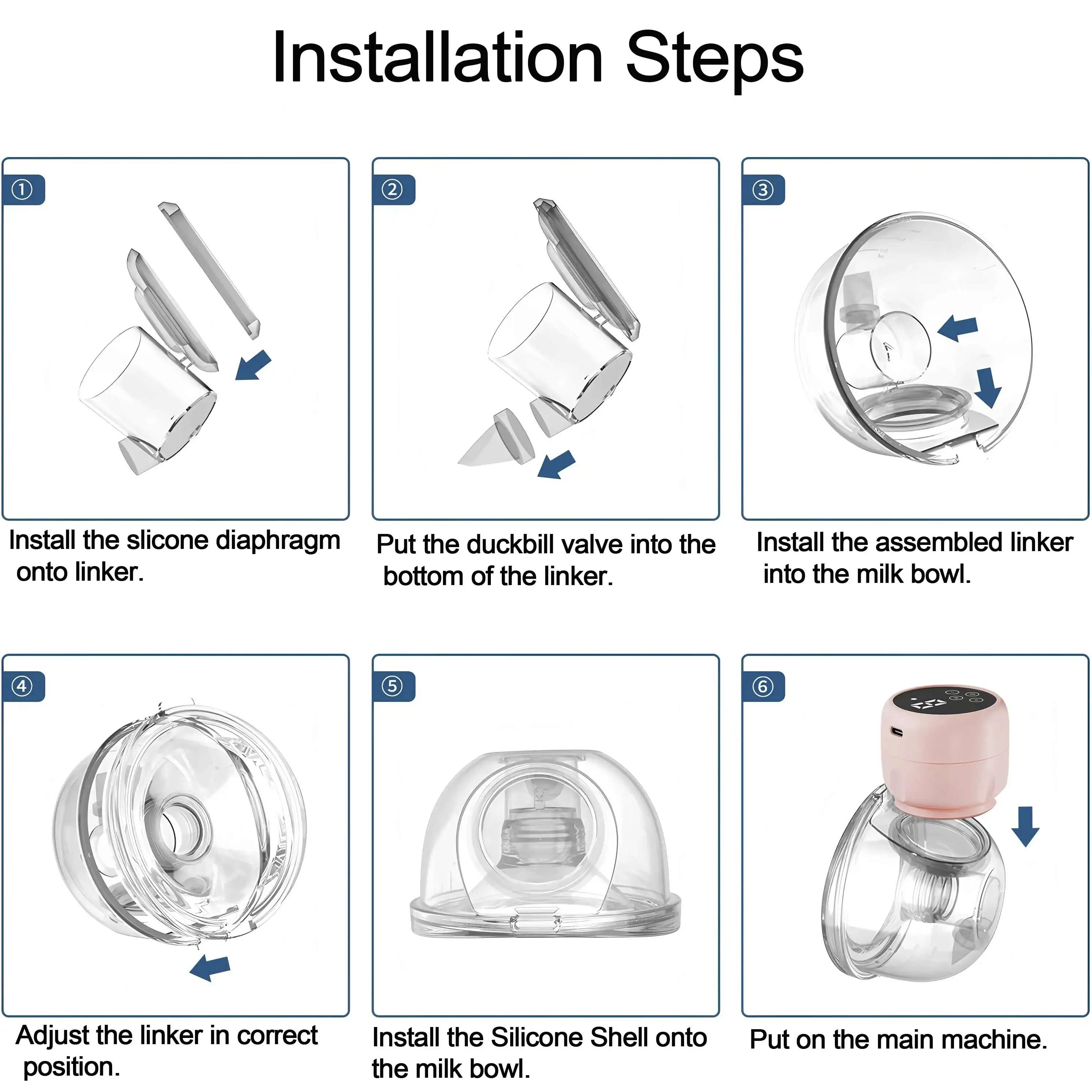 Wearable Electric Breast Pump Hands-Free Portable Quiet Breast Milk Pump for Moms Comfort Design