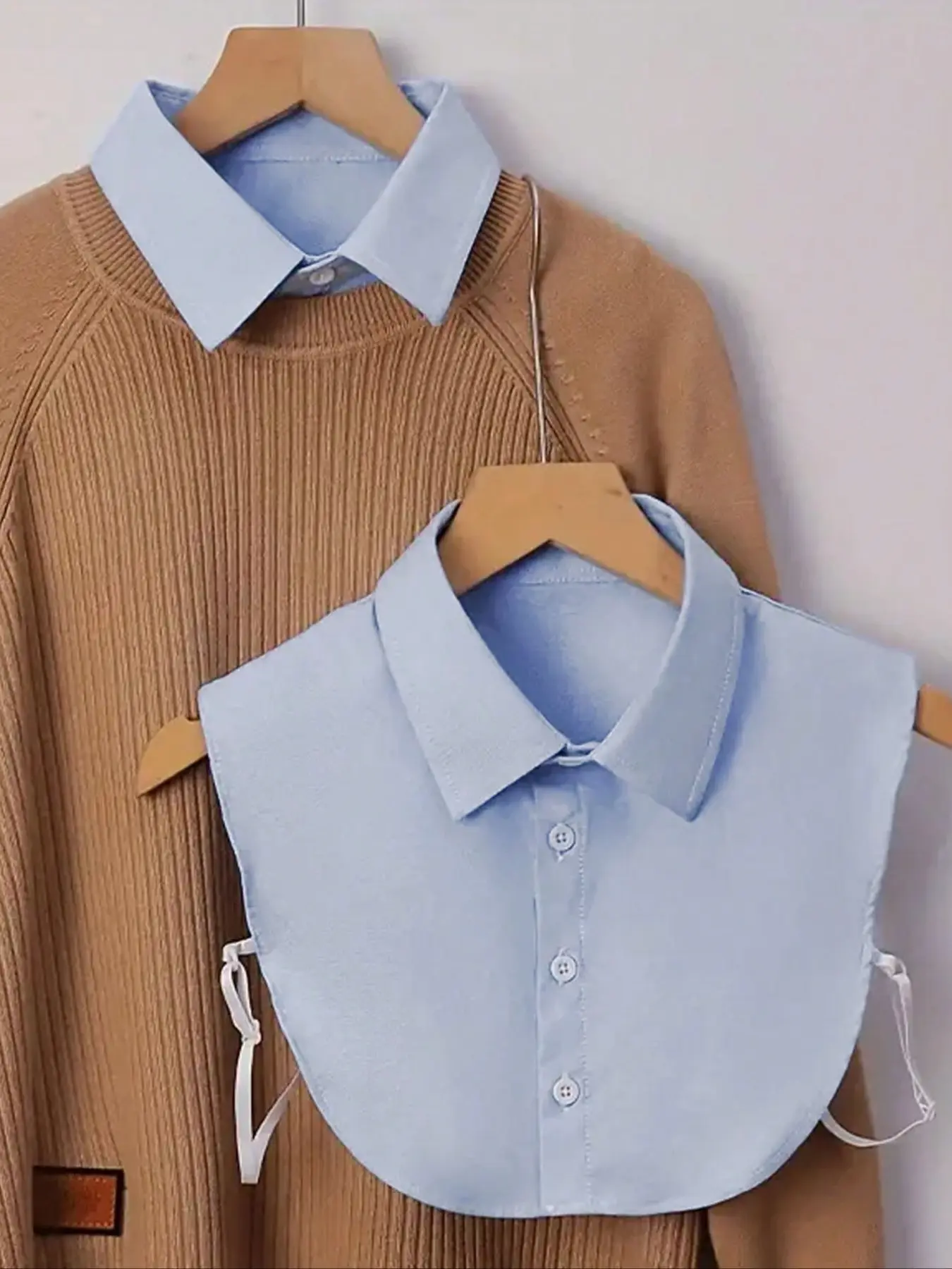 1 Piece Unisex Solid Color Pointed Collar Fake Collar, Soft Polyester Detachable Collar for Autumn & Winter, Seasonal Accessory, Casual, Ideal Gift for Valentine's Day
