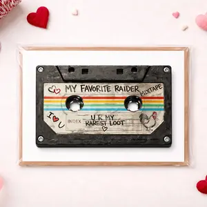 Arc Raiders Valentine Card – my favorite raider mixtape– Gamer Love Card – Arc Raiders Couple – 5x4 Folded Postcard