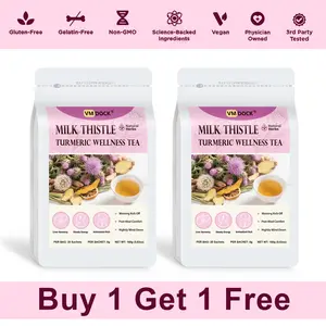 [Buy 1 Get 1 Free] Support Your Body’s Natural Clean-Up System - Organic Herbal Milk Thistle Tea Bags with Artichoke Extract Liver Health Supplement, Silymarin Fruit Colon Broom Natural Ingredients Beverage Herbal Liver Tea - Beverage Fruit