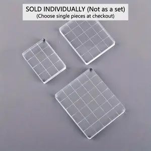 1Pc Clear Acrylic Stamp Press Tool - Easy Grip Stamping Block For Scrapbooking & Journaling