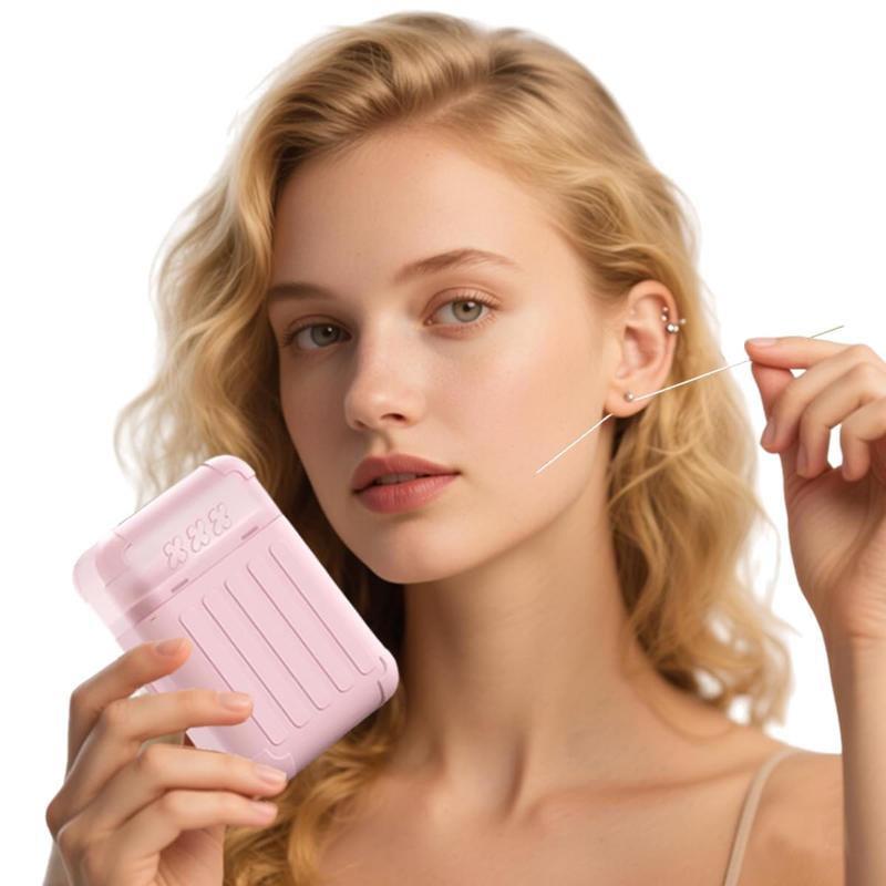 Ear Hole Cleaner Thread,Earring Hole Cleaner,Ear Piercing Aftercare Cleaning Set with 240pcs Disposable Ear Piercing Cleaning Floss & 15ml Cleaning Solution for Women Men