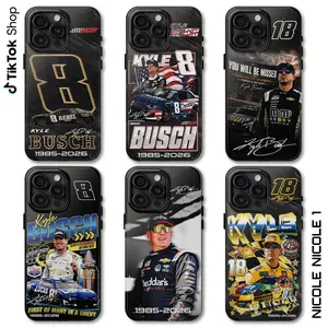Racing Kyle Busch Nascar Signature Phone Case, Rip Kyle Busch 1985-2026 Phone Cover, #8 #18 Champions 17 Air Pro Max