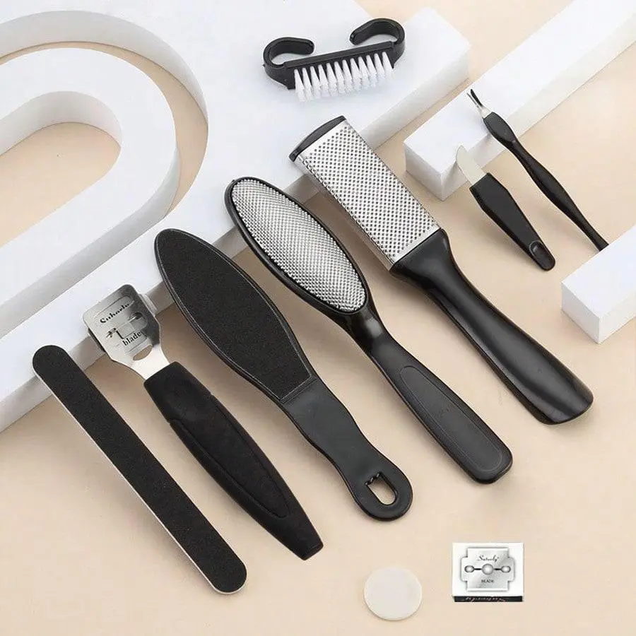 Professional Pedicure Tool Set, 10pcs/set Foot File, Foot Dead Skin Remover, Pedicure Tool for Home & Salon Care